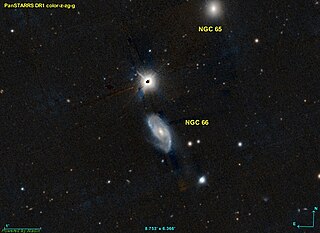 <span class="mw-page-title-main">NGC 66</span> Spiral galaxy in the constellation Cetus