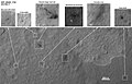 火星科学实验室碎片区-降落伞落在距“好奇号”615米处(三维: 火星车和降落伞) (2012年8月17日火星勘测轨道飞行器拍摄)。