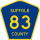 County Route 83 marker