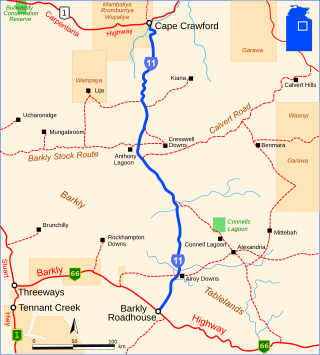 <span class="mw-page-title-main">Tablelands Highway</span> Highway in the Northern Territory