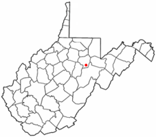 Location of Belington, West Virginia