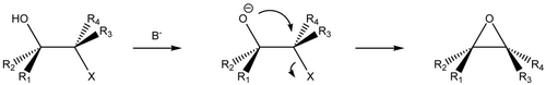 Образование эпоксида по реакции Вильямсона