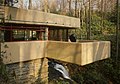 A cantilever balcony of the Fallingwater house, by Frank Lloyd Wright.