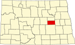 State map highlighting Foster County