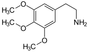 Structuurformule van mescaline