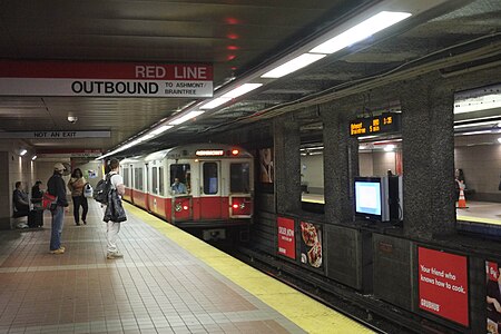 Averaging over 24,000 weekday boardings, South Station is the busiest MBTA subway station.