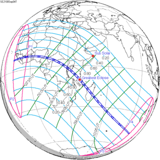 <span class="mw-page-title-main">Solar eclipse of September 4, 2100</span> Total solar eclipse