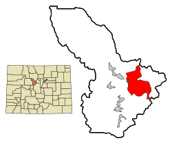 Location of the Keystone in Summit County, Colorado.Colorado