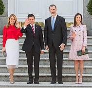 President Enrique Peña Nieto and King Felipe VI in Madrid, 2018.