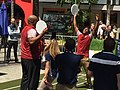 Adoree' Jackson celebrates a win at Pac-12 Media Days