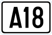 A18 shield}}