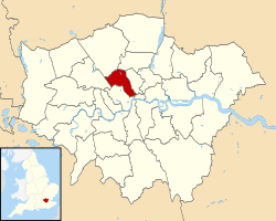 Camden shown within Greater London