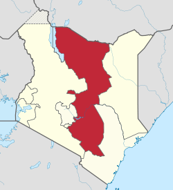 Location of the Former Province in Kenya.