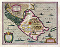 Carte du détroit vers 1628 par Jodocus Hondius.