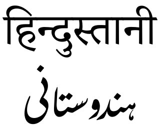 <span class="mw-page-title-main">Hindustani language</span> Indo-Aryan language spoken in India and Pakistan