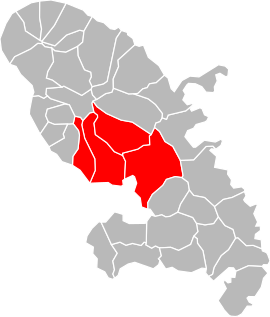 Location within Martinique