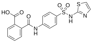 <span class="mw-page-title-main">Phthalylsulfathiazole</span> Chemical compound