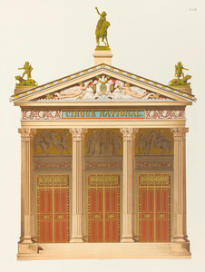 Neoclassical - Polychromatic façade of the Cirque Nationale, Paris, by Jakob Ignaz Hittorff, 1840[50]