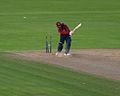 Sales is bowled out against Yorkshire [2008]