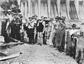 Fisherman below Wilson Dam in 1940