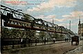 1903: Experimenteller Sechs-Wagen-Zug im Rahmen einer Präsentationsfahrt für die damals angedachte Schwebebahn in Berlin