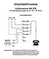 Anschaltehinweis für einen Rufstromwecker