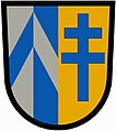 Gemeinde Alkofen Gespalten, vorne gespalten von Silber und Blau, darin ein Sparren in verwechselten Farben, hinten in Gold ein Lothringer Kreuz