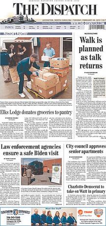 <i>The Dispatch</i> (Lexington) Newspaper in Lexington, North Carolina, US