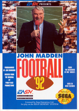 <i>John Madden Football 92</i> 1991 American football video game