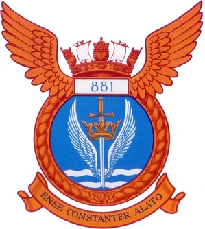 <span class="mw-page-title-main">881 Naval Air Squadron</span> Defunct flying squadron of the Royal Navys Fleet Air Arm and Royal Canadian Navy