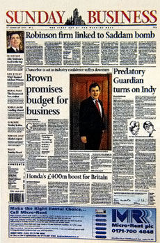 <i>Sunday Business</i> British newspaper