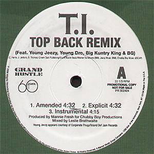 <span class="mw-page-title-main">Top Back</span> 2006 single by T.I. featuring Young Jeezy, Young Dro, Big Kuntry King and B.G.