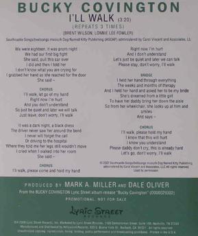 <span class="mw-page-title-main">I'll Walk</span> 2008 single by Bucky Covington