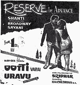 <i>Ooty Varai Uravu</i> 1967 film by C. V. Sridhar