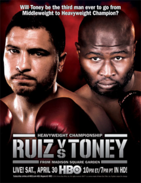 <span class="mw-page-title-main">John Ruiz vs. James Toney</span> Boxing competition