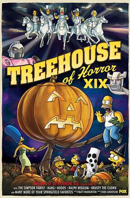 <span class="mw-page-title-main">Treehouse of Horror XIX</span> 4th episode of the 20th season of The Simpsons