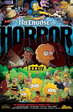 <span class="mw-page-title-main">Treehouse of Horror XXXIV</span> 5th episode of the 35th season of The Simpsons