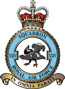 <span class="mw-page-title-main">No. 24 Squadron RAF</span> Flying squadron of the Royal Air Force