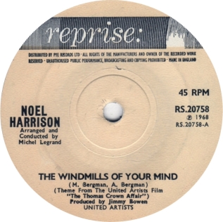 <span class="mw-page-title-main">The Windmills of Your Mind</span> 1968 single by Noel Harrison