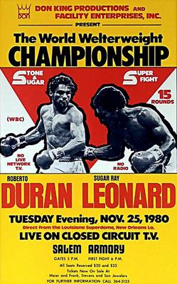 <span class="mw-page-title-main">Roberto Durán vs. Sugar Ray Leonard II</span> Boxing competition