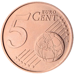 <span class="mw-page-title-main">5 euro cent coin</span> Coin with value of one-twentieth of a euro