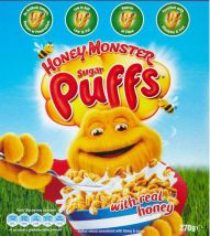 <span class="mw-page-title-main">Honey Monster Puffs</span> British breakfast cereal made since 1957