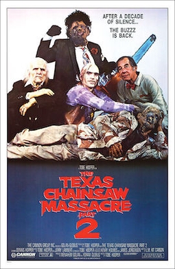 <i>The Texas Chainsaw Massacre 2</i> 1986 film directed by Tobe Hooper