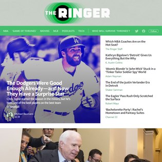 <i>The Ringer</i> (website) American sports and pop culture website