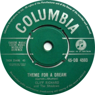 <span class="mw-page-title-main">Theme for a Dream</span> 1961 single by Cliff Richard and the Shadows