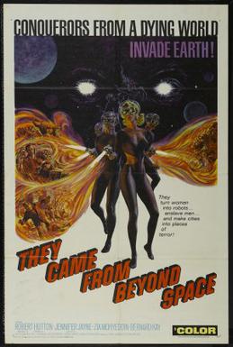 <i>They Came from Beyond Space</i> 1967 British film by Freddie Francis