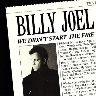 <span class="mw-page-title-main">We Didn't Start the Fire</span> 1989 single by Billy Joel