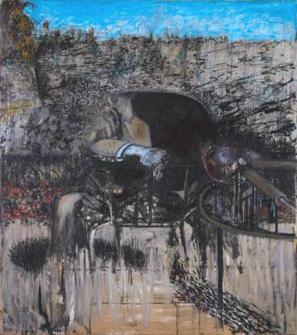 <i>Figure in a landscape</i> 1945 painting by Francis Bacon