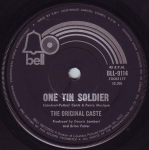 <span class="mw-page-title-main">One Tin Soldier</span> 1969 song performed by The Original Caste