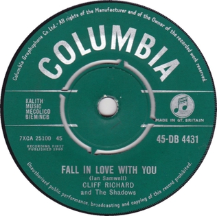 <span class="mw-page-title-main">Fall in Love with You</span> 1960 single by Cliff Richard and the Shadows